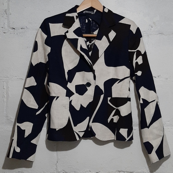 MaxMara %100 Linen one Button Blazer Jacket - Picture 2 of 7